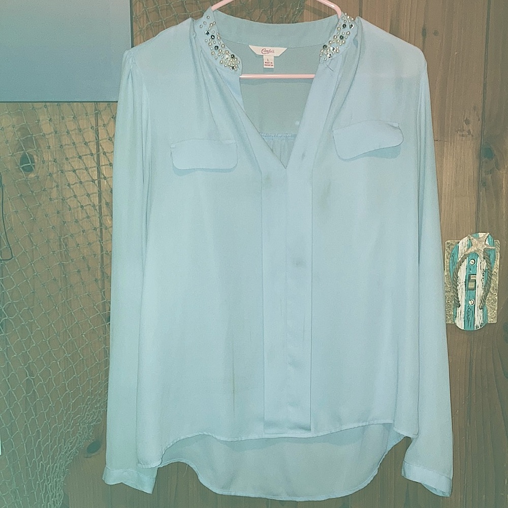 Candie’s sequinned dress blouse